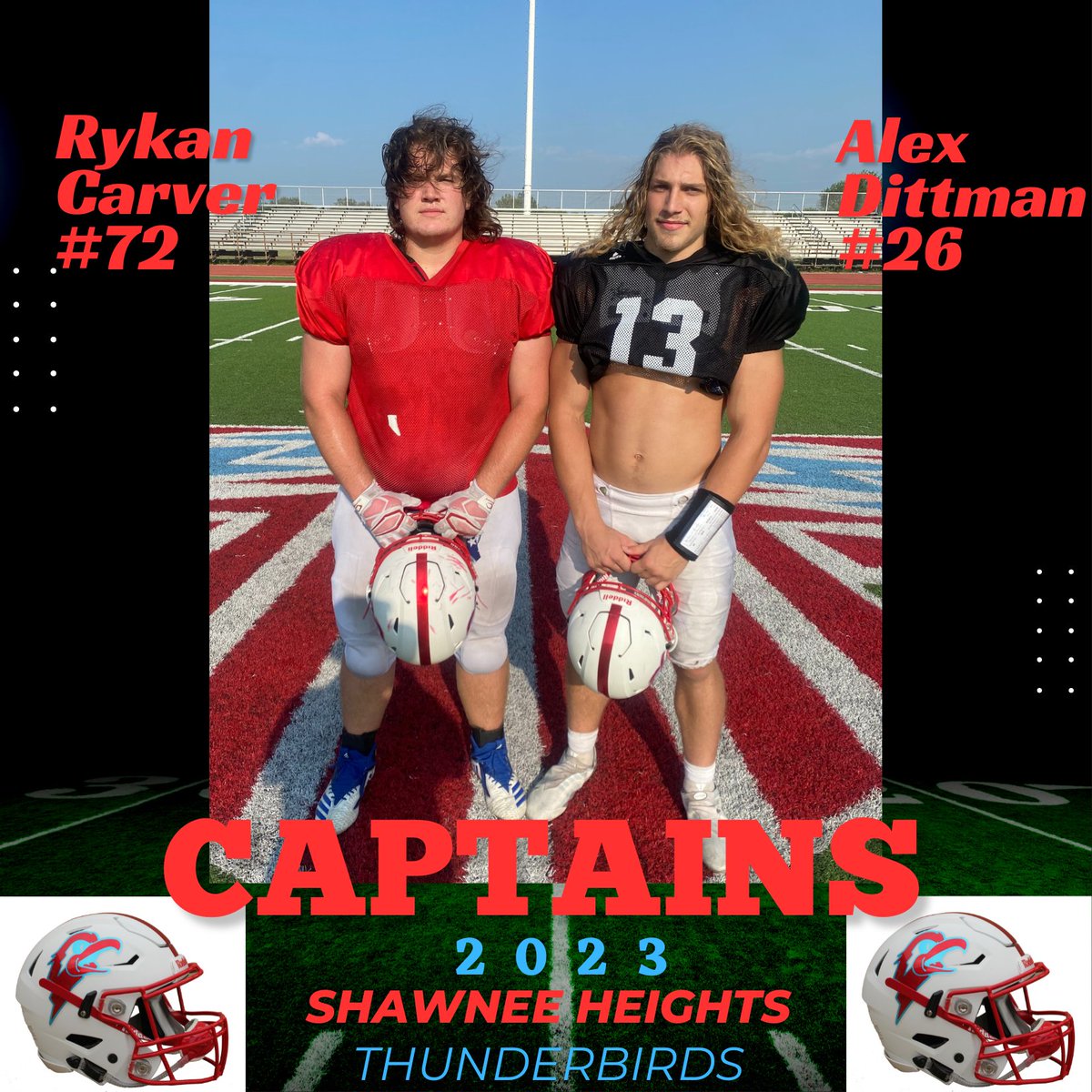 Congratulations to T-BIRD <a href="/RykanCarver/">Rykan Carver</a> and <a href="/AlexDittman26/">Alex Dittman</a> on being named 2023 Captains by their teammates.
