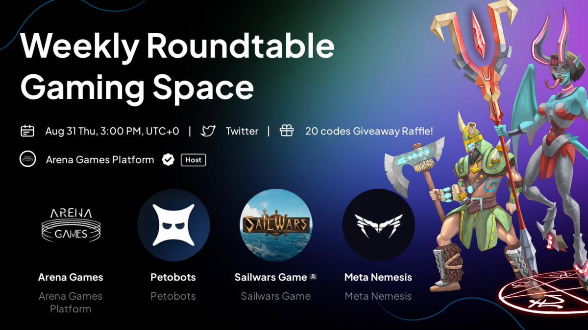 vs1_finance's tweet photo. Another week of #Web3 gaming space discussions!🎙️

Our speakers: @petobots, @sailwars and @meta_nemesis!

Join us, learn exclusive information, and ask your questions🙌

⏰Thursday, 3 PM UTC

Set the reminder 👇https://t.co/ZOe0oHfvlR https://t.co/6bIhSvNXIi