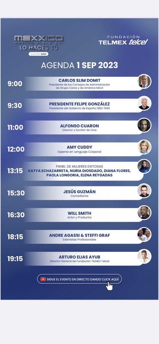 arturoelias's tweet photo. Queridos becarios de @fundaciontelmex  ya están listos pal viernes?
Les dejo el programa y ahí nos vemos. 
A quien no sea becari@ les dejo el link de YouTube por si les interesa.  

https://t.co/udL0ZfjKAn https://t.co/q5n4eXMsZc