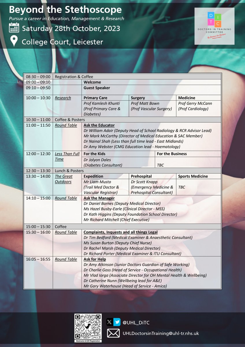 📢📢 Hot off the press!! 🚨

Programme has been confirmed 🙌🙌

Don't miss out, sign up below 👇👇👇👇

uhl-clinicaleducation.org/events/beyond-…

#MedEd #MedTwitter #research #surgeons #medic