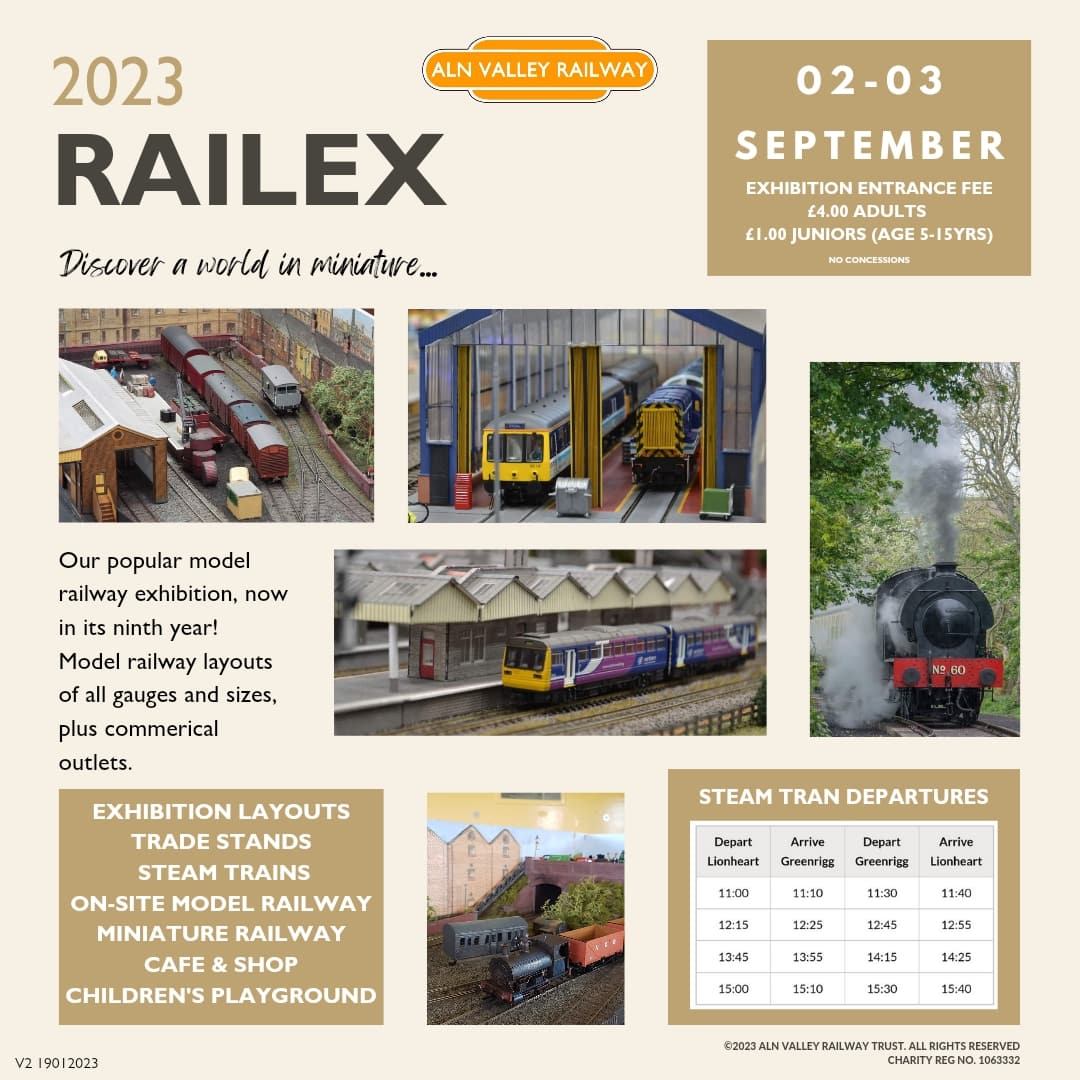 This coming weekend, join us for our 2023 Railex! Opening at 10:30am each day, there will be over 15 model layouts on display plus trade stands! Our steam train and miniature railway will running throughout the weekend. facebook.com/events/s/2023-…