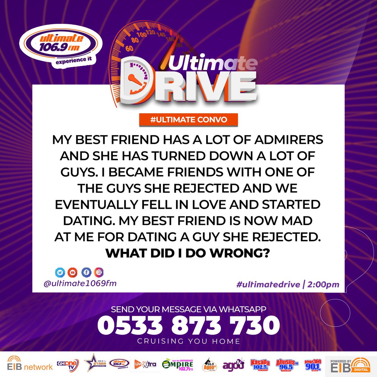 You go explain taya cos no evidence!
What did she do wrong?
Join us in the convo on the #UltimateDrive W/<a href="/MrBerry_Gh/">MR BERRY</a> x <a href="/ny_jgreen/">Aba Jojo-Green💚🔴</a> &amp; <a href="/dJKhalixma/">DE CELEBS DJ 🇬🇭</a> 
Comment with your name and location for a quick shout out.
It’s #AfroWednesday so buckle up for a smooth ride.🚘
