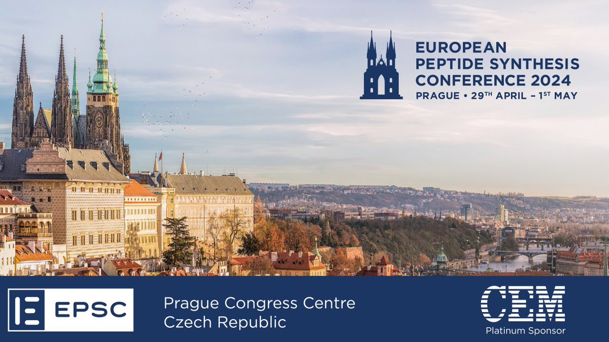 Join us at the European Peptide Synthesis Conference in 2024 in Prague! It's the go-to event for peptide chemists, new and experienced. Don't miss out - follow us for updates! #EPSC2024 #PeptideSynthesis #PeptideResearch #Peptides #TradeShow