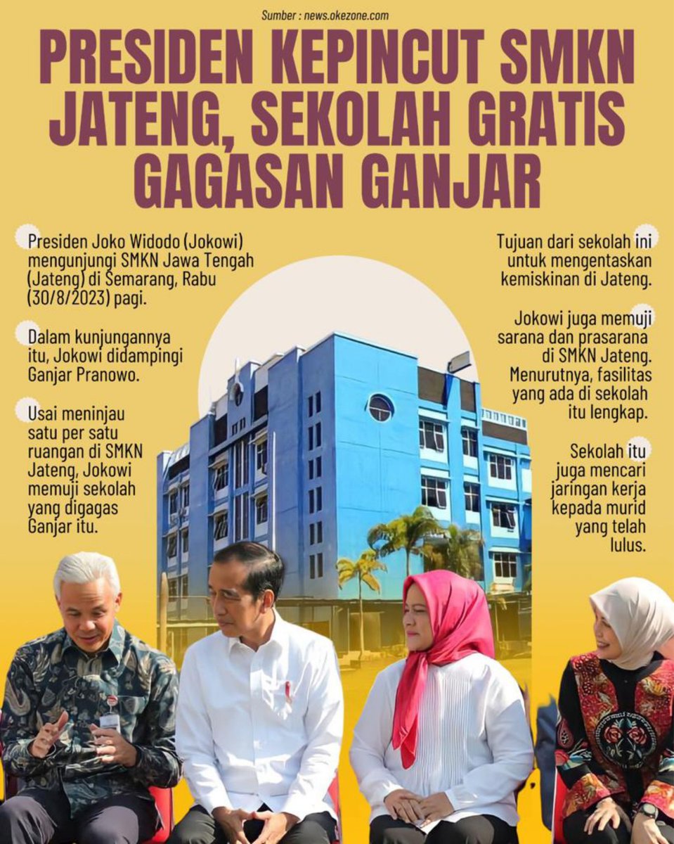 Sudah jelas ya, Pak <a href="/jokowi/">Joko Widodo</a> sudah seirama dengan <a href="/ganjarpranowo/">Ganjar Pranowo</a>, sudah yakin siapa yang pantas meneruskan kinerjanya selama ini #GanjarMenang #GanjarPilihanRakyat #paktelur #GanjarPenerusJokowi