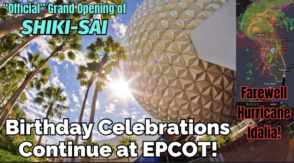 Join Us Today!! 🔴LIVE: EPCOT Birthday Fun! Grand Opening of SHIKI-SAI! Hurricane Idalia Passes Walt Disney World ... youtube.com/live/DEkEbTmBv… via <a href="/YouTube/">YouTube</a> #ShikiSai #Epcot #WDW #WaltDisneyWorld #DisneyLive #DisneyParks #HuriicaneIdalia #Idalia #DisneyWorld #Disney100 #Sushi