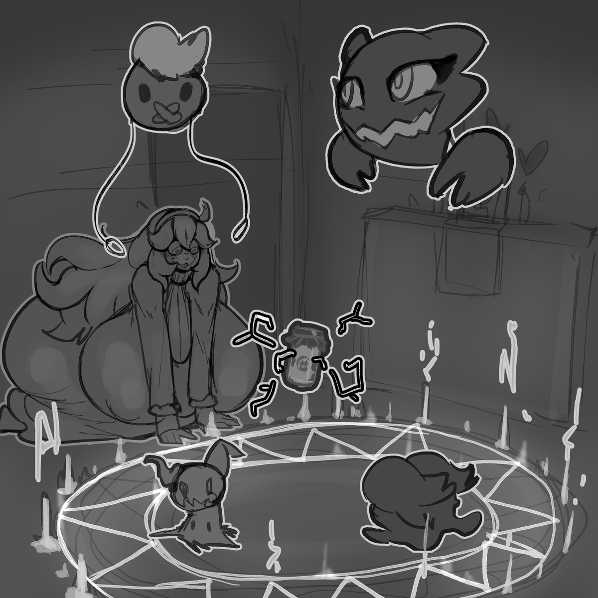BeePunz's tweet photo. With the wonders of new curses infecting Poke-rus, now regular non humanoid Pokemon can gain big growing humanoid forms now! 
(And also it can infect human females) https://t.co/gC0Bz94UCo
