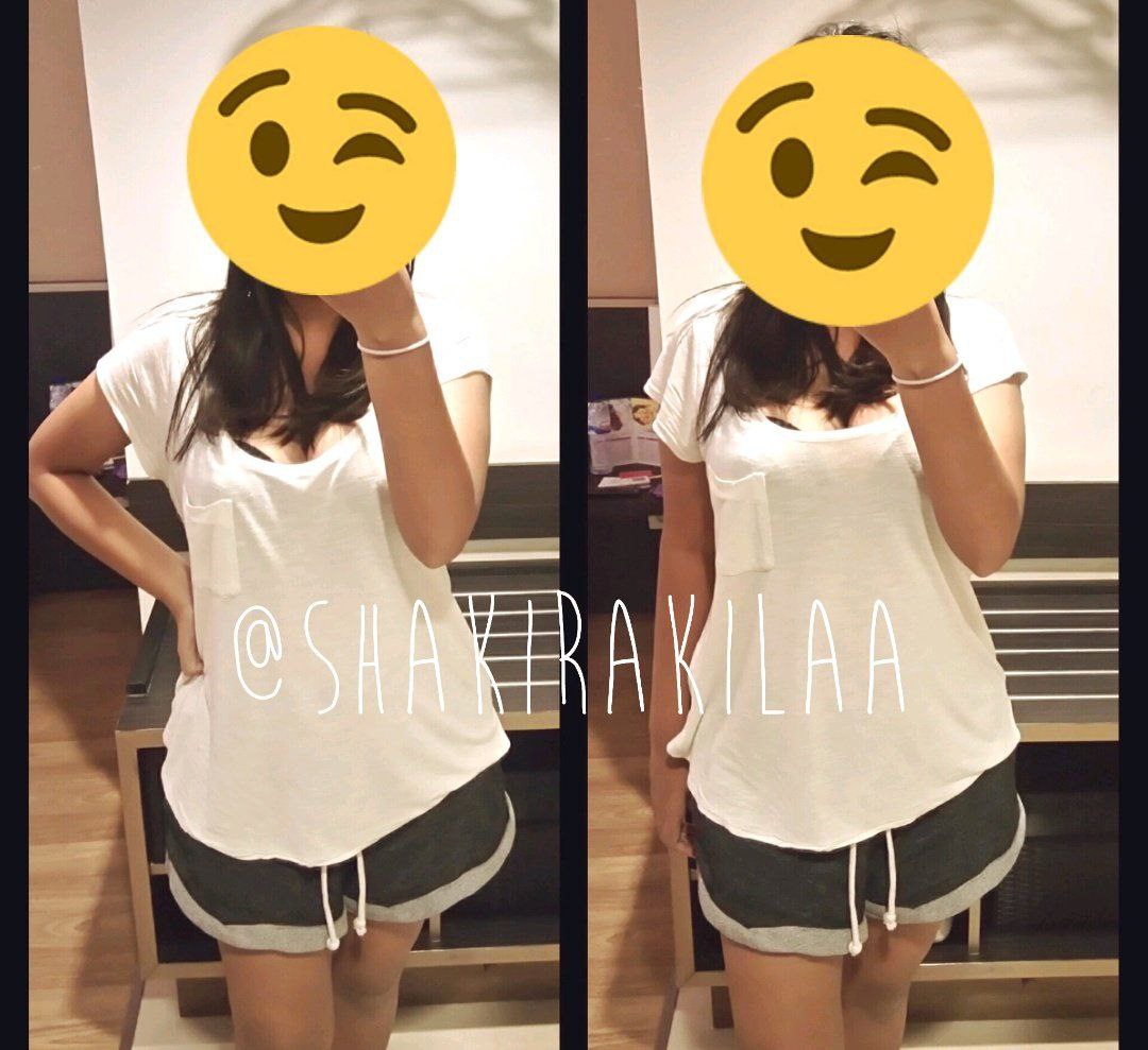 Kalo outfit bermalam dgnmu kayak gini, kamu masih mau ditemani aku?? 🤭🤭🤭 bukan lingerie, bukan pakaian sexy, hanya kaos dan celana pendek saja, kamu suka?