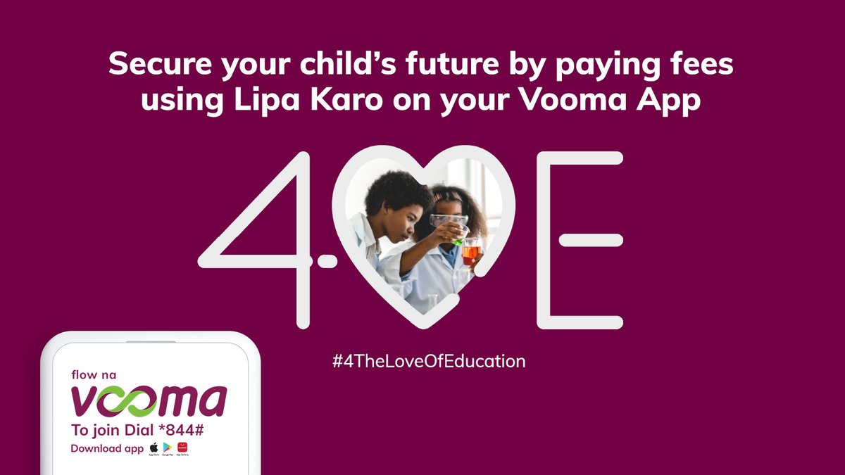 Education is the key and to make sure we give our kids the keys it starts by making sure fees imelipwa. Lipa easily na Vooma App leo.

#VileSiHuVooma #4TheLoveOfEducation