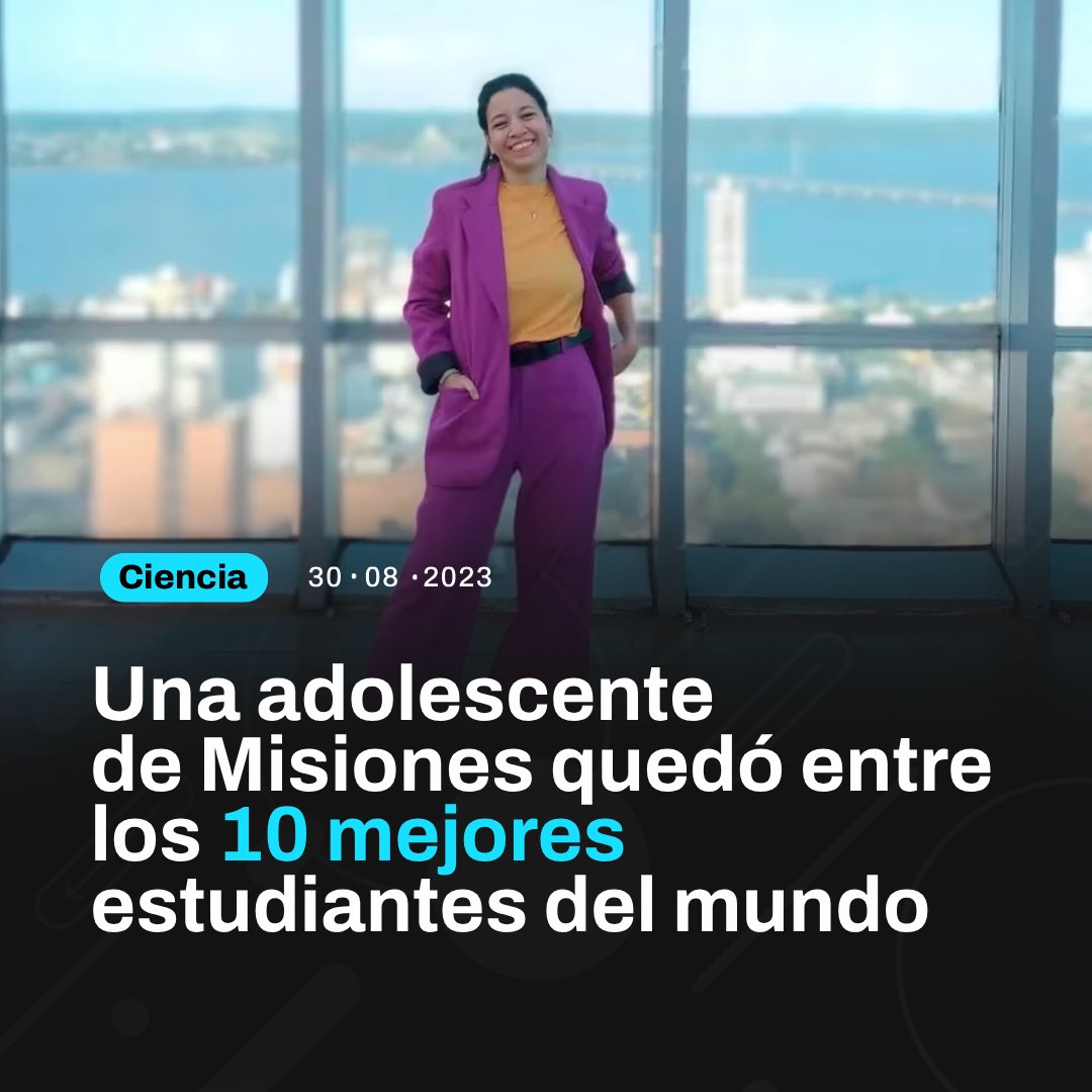 🇦🇷 Una adolescente de Misiones entre los 10 mejores estudiantes del mundo 🌎

🏆 La argentina Victoria Rojas quedó entre los 10 finalistas a recibir el #GlobalStudentPrize, que busca reconocer logros de jóvenes que transforman sus comunidades.

Más info: bit.ly/44B6zxg