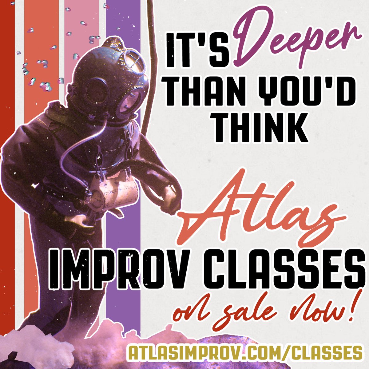 AtlasImprov's tweet photo. An improv class with Atlas is more than just goofs: develop your skills, make new friends, and build confidence. 

10-week fall classes available now!
https://t.co/VrVQuaRMxV https://t.co/6oM3T1sqcF