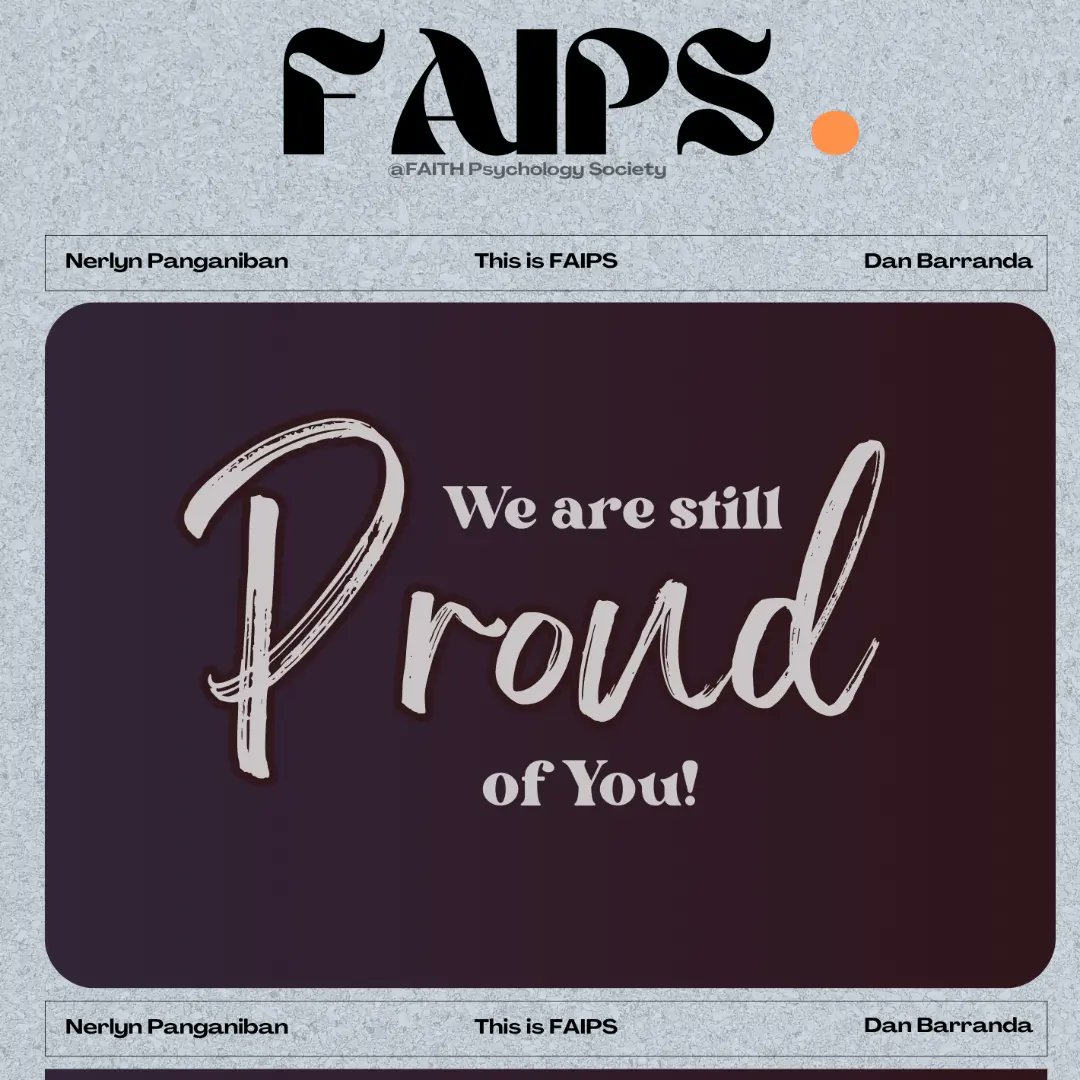 TheFAIPS's tweet photo. 🔱TATAKFAIPS🔱

"Mga Sikolohistang hindi nagpapatinag!" 

--

We would like to congratulate Nerlyn Panganiban and Dan Barranda who showcase their visuals and confidence last Mr. and Ms. Froshies 2023.

Congratulations we are proud of you both! https://t.co/Ecl3OGu86X