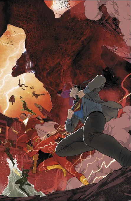 My connecting covers for Detective Comics 1074 and Action Comics 1057, WITH GODZILLA VS KONG!!! #Godzilla #KingKong #DCComics #GodzillavsKong 