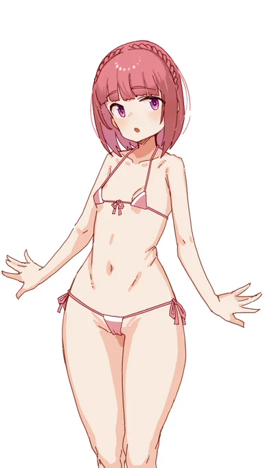 > 愛花ちゃんのマイクロビキニ #odaibako_konigstigerchan  