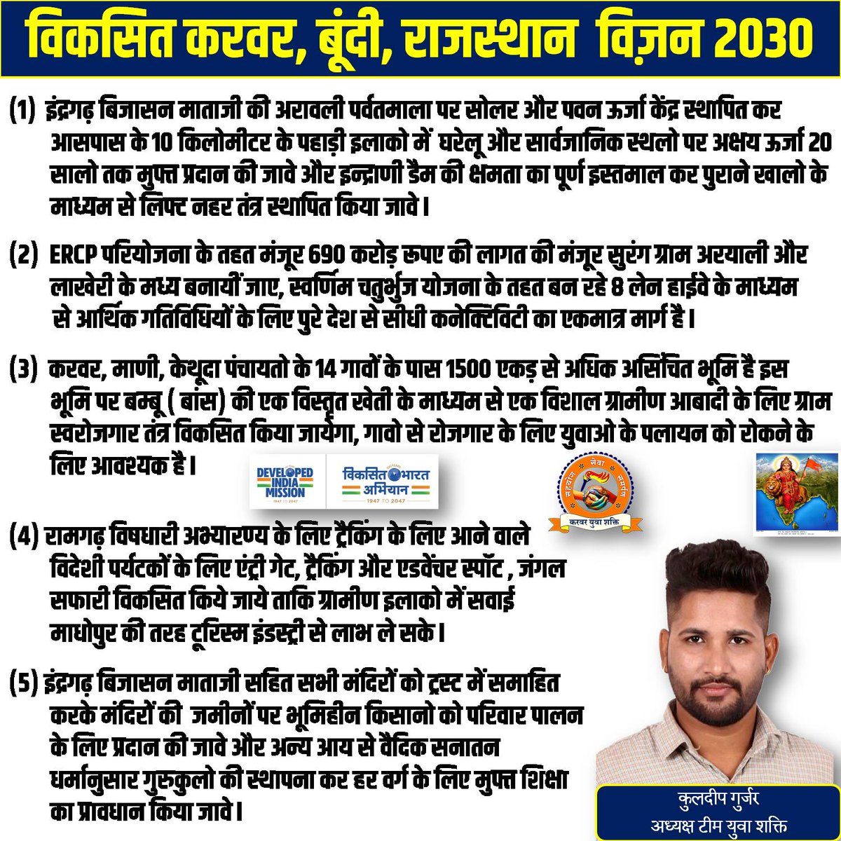 Yuva_Shakti079's tweet photo. विकसित करवर, बूंदी, राजस्थान विज़न 2030
@ashokgehlot51 
@narendramodi 
@PMOIndia 
@AmitShah 
@DrSJaishankar 
@NITIAayog 
@amitabhk87 
@aajtak 
@g20org 
@G20_Bharat 
@UNFCCC 
@UN 
@OlafScholz 
@GautamAdaani 
@SEIA 
@G20Australia 
@JoeBiden 
@France24_en 
@the_hindu 
@timesofindia https://t.co/ZA9JTmFGMU