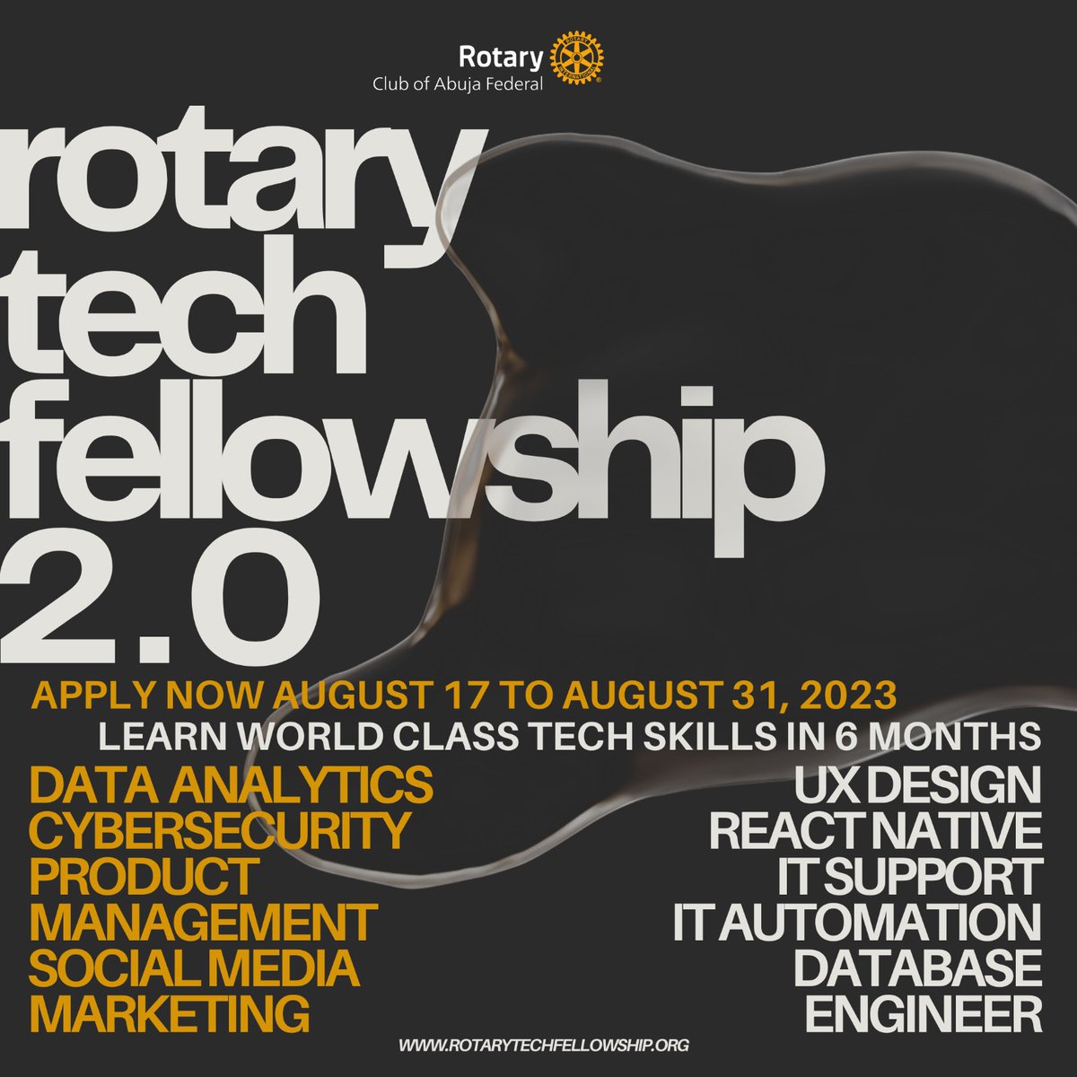 rotabujafed's tweet photo. @rotabujafed is thrilled to announce the 2nd cohort of the #Rotary Tech Fellowship for Africans 18 - 35! 200 scholarships from both #Google &amp; #Meta are available. Click here:  https://t.co/maRY2Bhni7. Spread the Word: Let's make some noise! Share the link to the application! https://t.co/Rb7vm5InzD