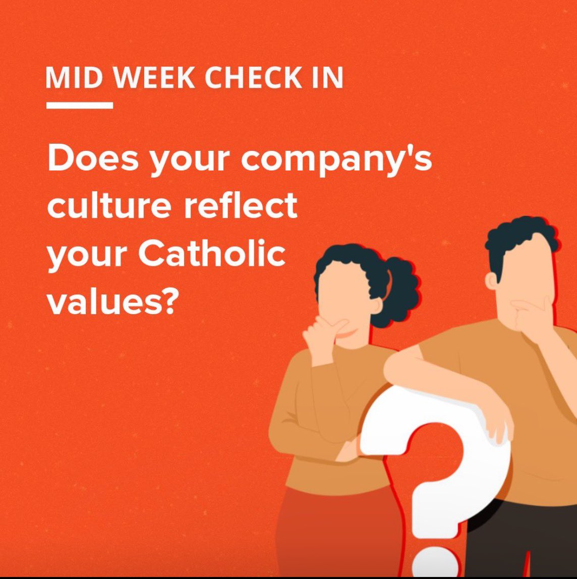 SentVentures's tweet image. Check in. 

❓Do my employees treat each other with respect and care?

❓Do we make serving people our priority? Or does profit take priority over everything? 

Comment below what makes a company culture Catholic to you. 

Learn more on the blog ! sentventures.com/blog