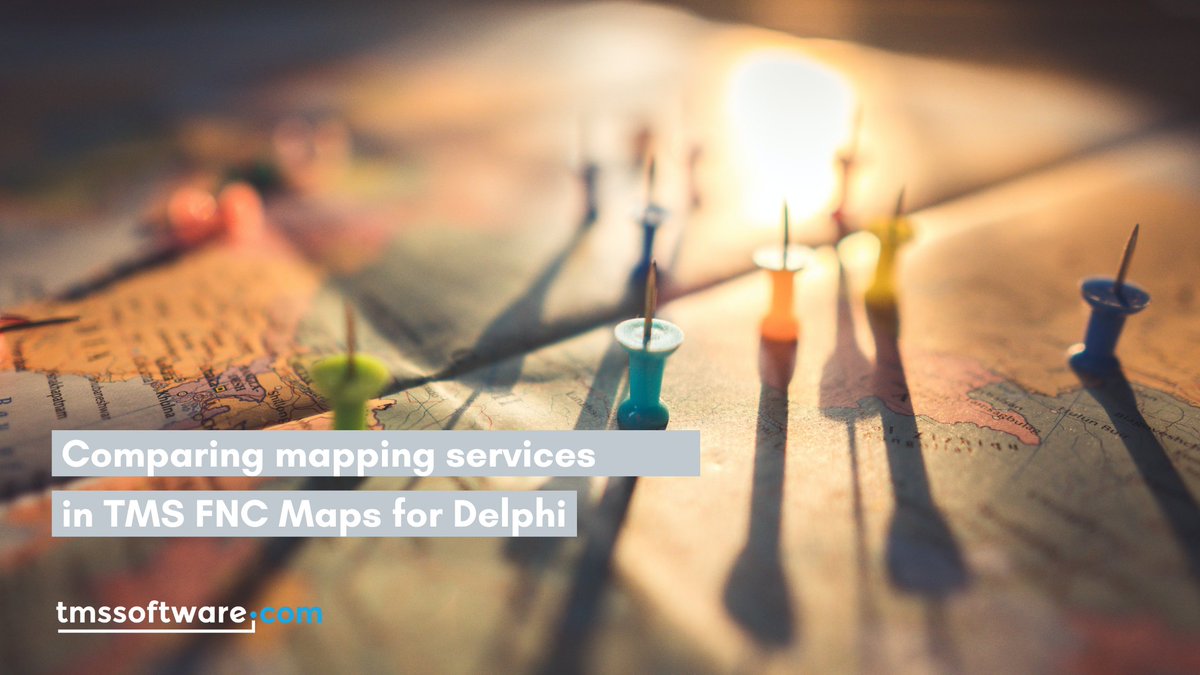 TMSsoftwareNews's tweet photo. 🗺️ Discover TMS FNC Maps for Delphi! 📍Choosing the perfect mapping service is now easier than ever. Our latest blog compares features and prices to help you make informed decisions. 🔗https://t.co/QR3Dr9JuhR #Delphi #TMSFNCMaps https://t.co/x1z48uLmen