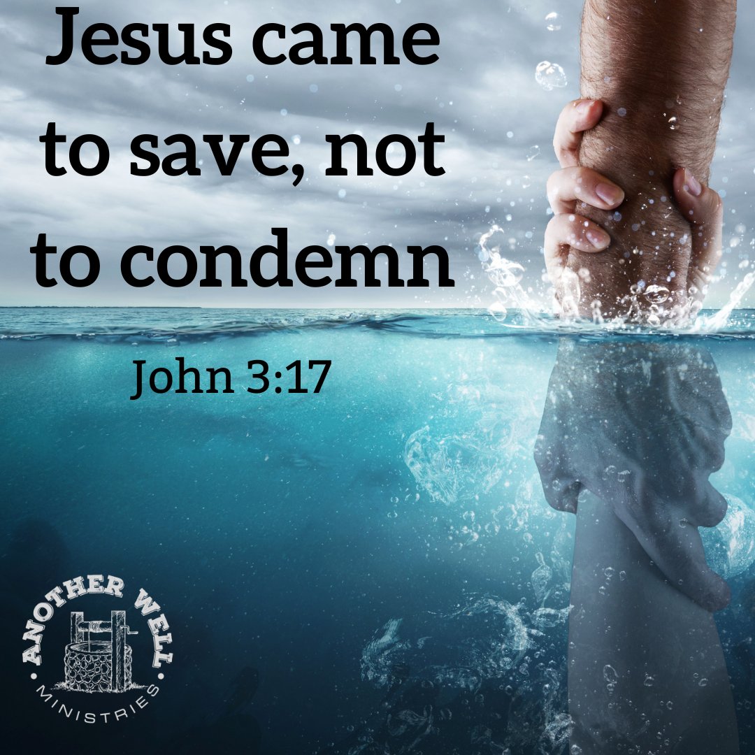 Jesus came to save the world, not condemn it. He has offered salvation all who will accept Him!

#Jesus #JesusChrist #Savior #Redeemer #JesusSaves #trustJesus #forgiveness #forgiven #Bibleverse #dailyBibleverse #Bibleversedaily #amen