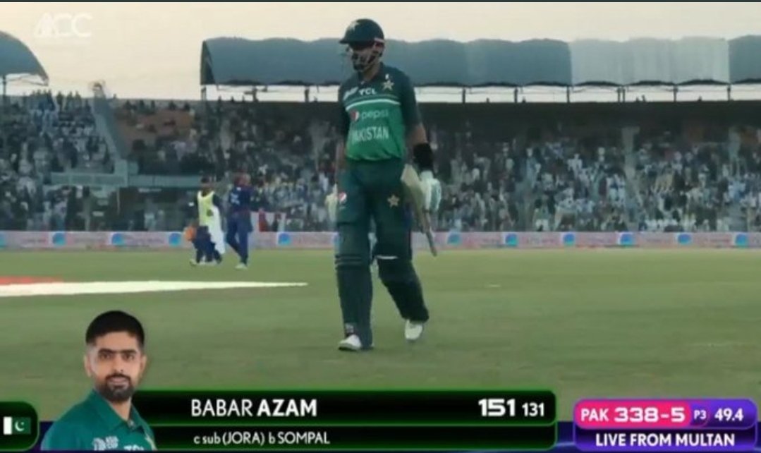 hajraabbasi037's tweet photo. 151 RUNS OFF JUST 131 BALLS. BABAR AZAM, YOU ARE A LEGEND 🔥📷
#multancricketstadium #AsiaCup2023 #AsiaCup #BabarAzam #multanstadium #PAKvsNEP https://t.co/nMEw0hUeXy