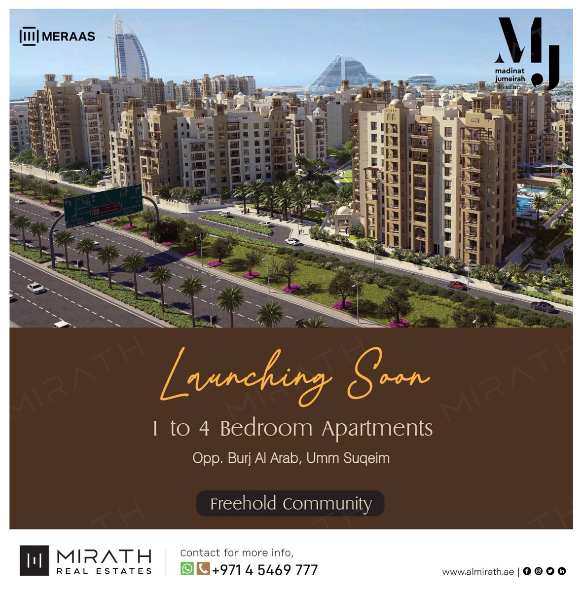 💥Breaking news:
Taking reservations for the new phase of MJL.

Contact us to know more:
☎️+971 4 5469 777
📧 almirathrealestate@gmail.com
🌐almirath.ae

#MJL #MadinatJumeirahLiving #MadinatJumeirahLiving #meraas #DubaiProperties #dxb #dxblife #propertyexpert