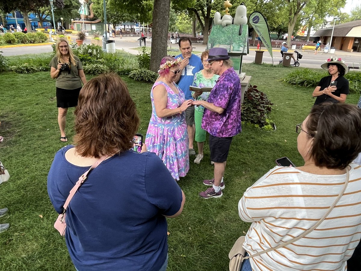 NOW: Fair Wedding!!! Julianne Curley and Brian Curley from Indiana tying the knot after after 31 years together! Family was coming to the fair so they figured it would be a good place!