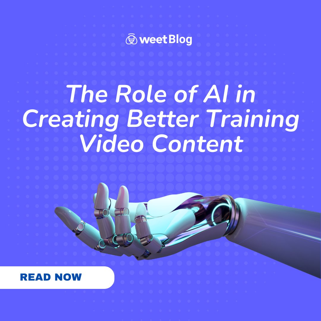 Are you looking for ways to create better training video content for your employees or customers? 🎥

If so, you might want to check out our latest blog post. Weet helps you create engaging and interactive videos with AI-powered features! 🚀

learn more at weet.co/blog