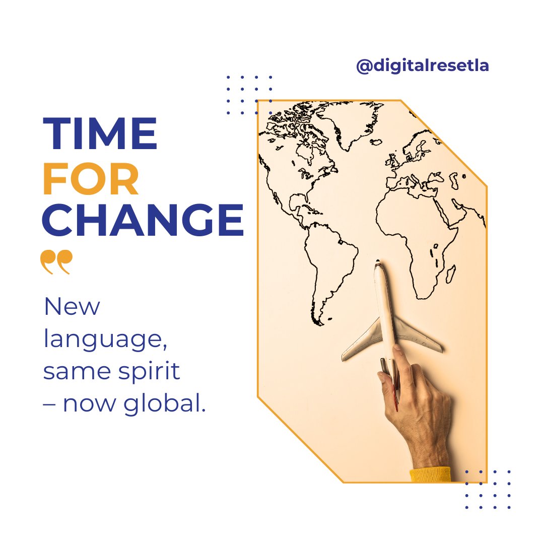 DigitalResetLA's tweet photo. From a local dream to a global reality: We're excited to reveal Digital Reset's expansion to new horizons. To connect with our global audience, we're transforming our Instagram content from Spanish to English. Get ready for a fresh perspective on our journey! #GlobalExpansion https://t.co/BJq3kOWRcU