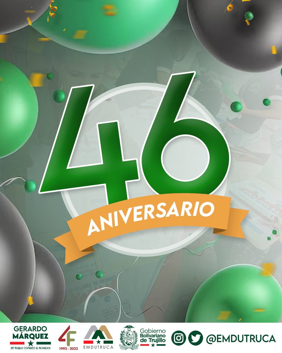 EMDUTRUCA's tweet photo. #30Ago | 🎂 En este día especial, celebramos 46 años de trabajo, crecimiento y gratitud. 💼 Gracias a todos por ser parte de nuestro viaje. ¡Vamos por muchos años más juntos! 🚀

#NosotrosSomosDeVerdad https://t.co/jI26y8p73E