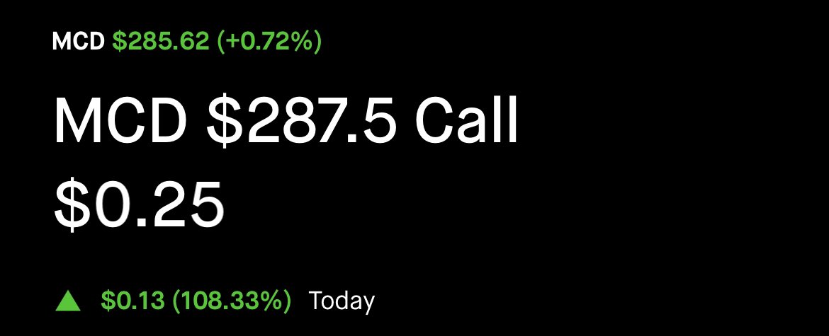 MoonTrades7's tweet photo. MCD +100% 🏦🔥 https://t.co/Yp2XWMRwTK
