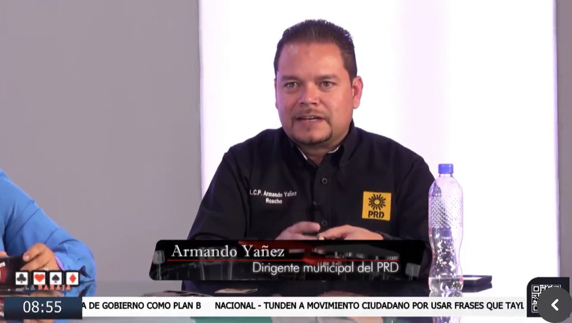 ArmandoYanezR's tweet photo. Gracias amiga @maurer08 por invitarme a tu programa #LaBaraja, la verdad es una dinámica muy divertida en la que echando cartas tuve la oportunidad de intercambiar ideas sobre el #FrenteAmplioPorMexico con la Presidenta del PAN @Minka_hdez y Noel Fernandez del PRI
🔵🟡🔴 https://t.co/ZzSbXUuQpw