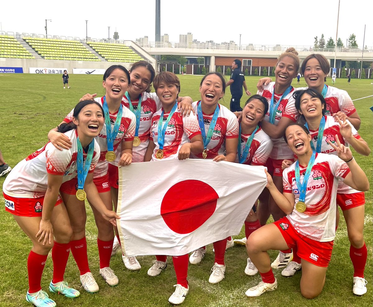 #女子ラグビー
#7人制ラグビー　
#セブンズ日本代表
#SAKURA7s
優勝おめでとう🎉㊗️

Asia Rugby Sevens Series 2023 
8/26～27
会場:南洞アジアードラグビー競技場
#Korea7s
#AR7s
#韓国🇰🇷
#仁川大会
コールは「ハイ・チーズ‼️あるみさん‼️」ってかけたら爆笑してくれて笑顔最高でした。ありがとう。