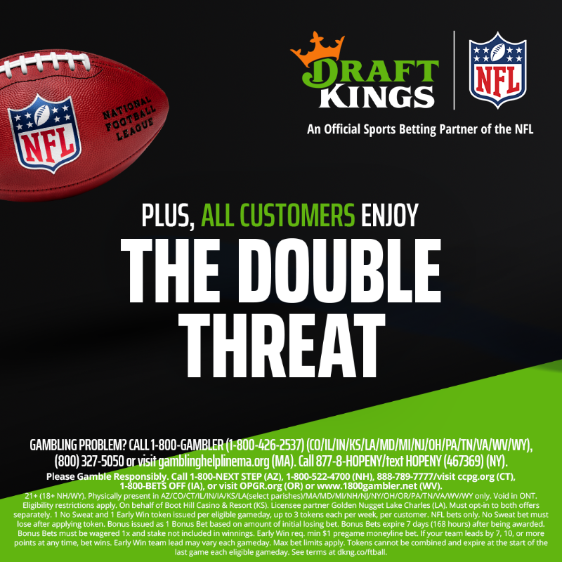 DKSports's tweet photo. This NFL season #DraftKings is here with not one but THREE OFFERS. Check it out! 

Bet $5, Get $200 in Bonus Bets Instantly! PLUS get both a No Sweat Bet &amp; Early Win 𝗘𝗩𝗘𝗥𝗬 𝗡𝗙𝗟 𝗚𝗔𝗠𝗘 𝗗𝗔𝗬! ⬇