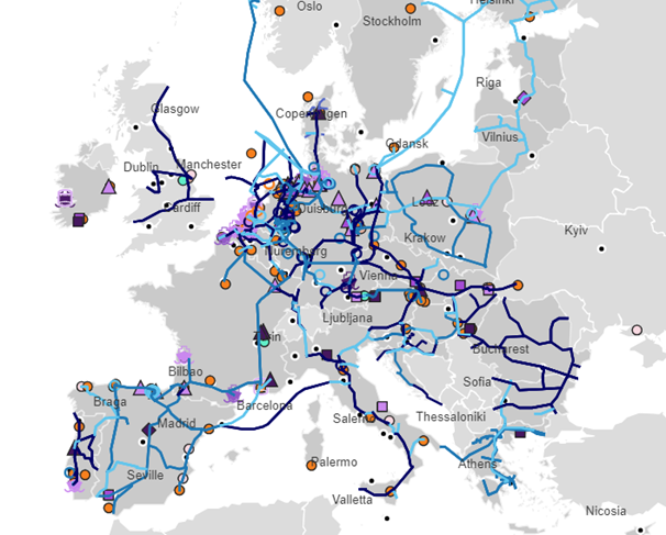 ENTSOG's tweet photo. Would you like to include your project on the next update of the https://t.co/tufDGOR0MG? Or provide updated information for a project already available on the #h2inframap?
Project Promoters: 👉don’t forget to submit your hydrogen project for #distribution, #transmission, #storage, #demand, #production or #hydrogen #import #terminals. Data collection until 12 October 2023 using the Hydrogen Project Information online form available on the #Hydrogen #Infrastructure map website (➡️https://t.co/tufDGOR0MG)