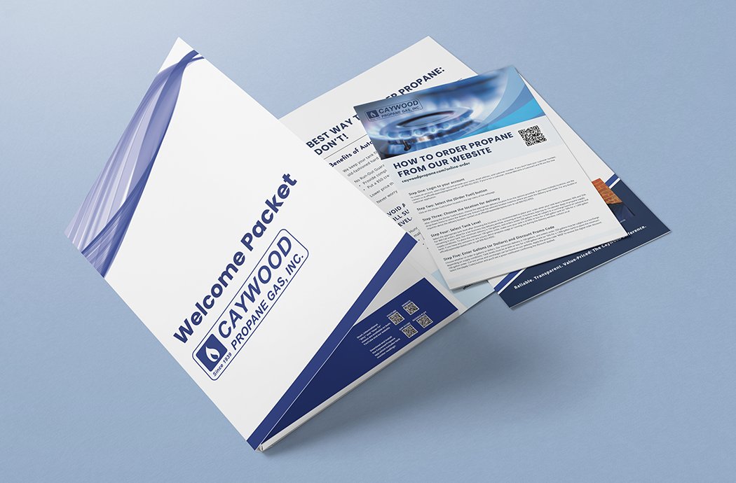 MediaAdvantage's tweet photo. Need marketing materials? We're here to help! We recently finished a Welcome Packet for our friends at Caywood Propance Gas, Inc. that included a folder with QR codes, a welcome letter, and easy-to-read printed instructions on ordering. Give us a call today! (517) 913-0100 https://t.co/HIgCTanNYi
