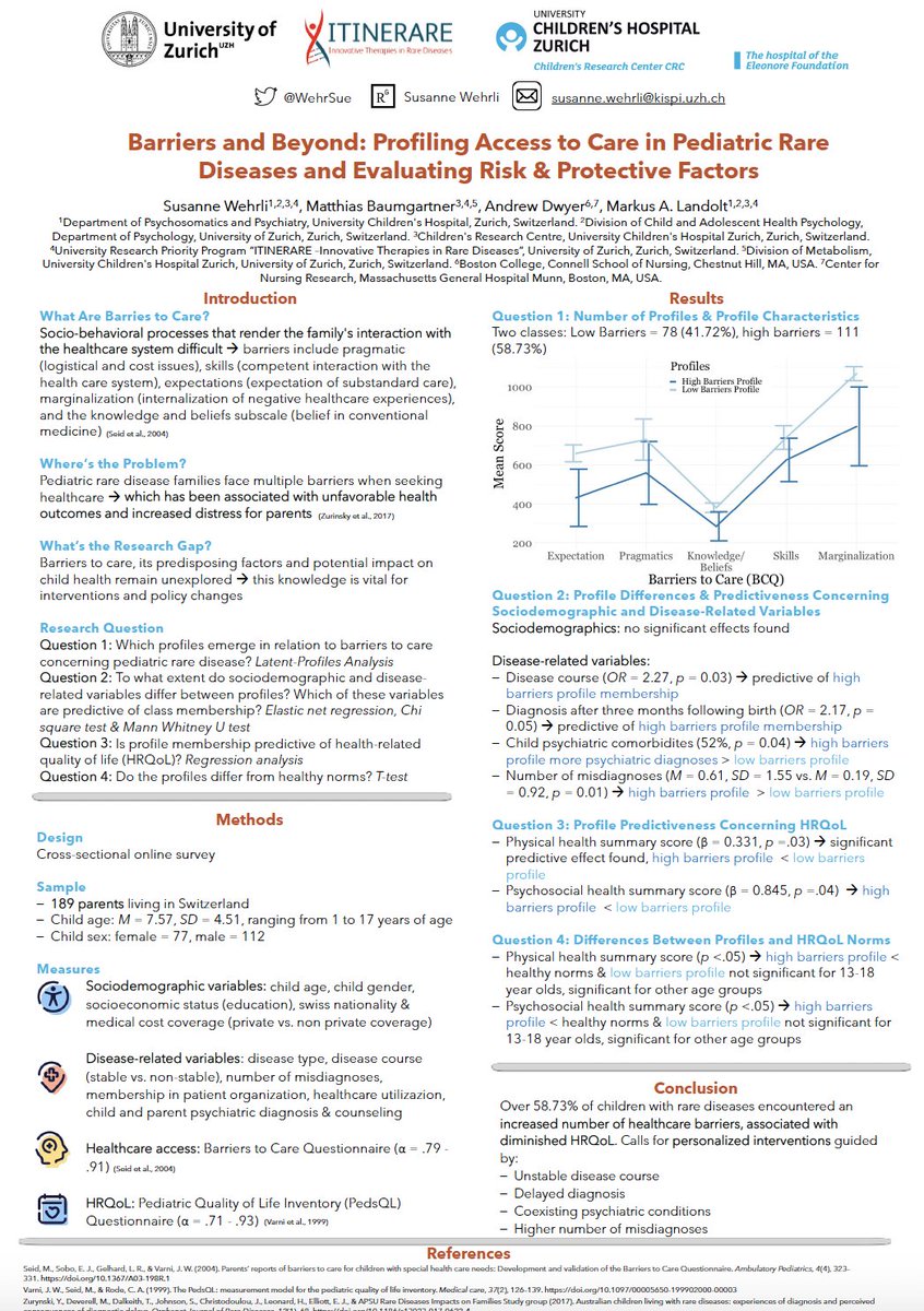 When PhD-life gives you posters, strike a pose and present like a #pediatric #psychologist at #EPPC2023  📊 Poster is on barriers to care in pediatric #raredisease – main findings in thread👇collab with <a href="/Andrew_A_Dwyer/">AndrewDwyer</a> <a href="/child_trauma/">Prof Markus Landolt / @markuslandolt.bsky.social</a>