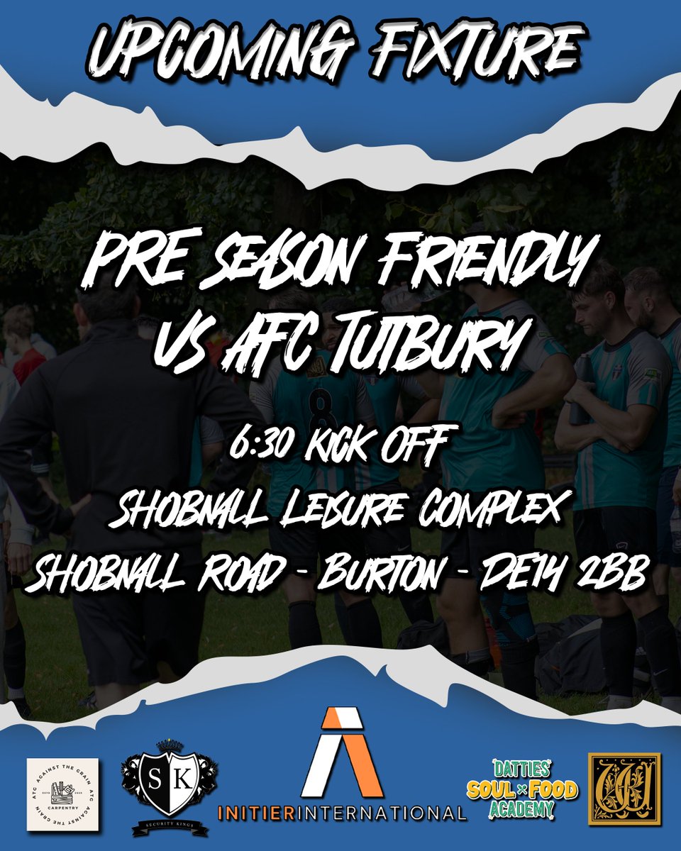HorninglowFc's tweet photo. 🔵⚫️ Today's Game ⚫️🔵

Tonight we play our last pre-season game against AFC Tutbury, hope to see as many faces down there.

#UpTheGlow https://t.co/o3gqLHCZRF