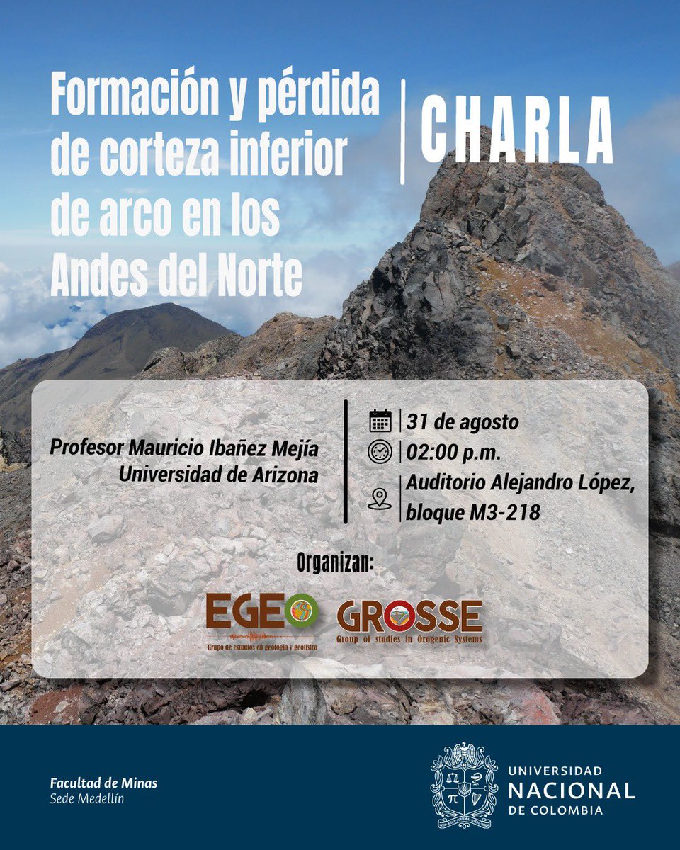 AstridSiachoque's tweet photo. Invitación a la comunidad geológica de Medellín 📢 https://t.co/IHNZ68fchG