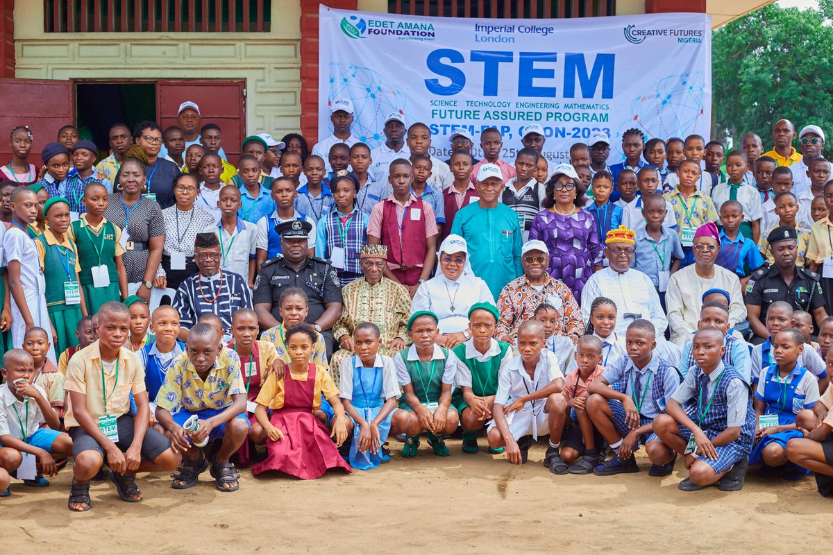 EDAFNG's tweet photo. STEM-FAP 2023
Edet Amana Foundation...transforming lives!
165 Students selected
32 Secondary Schools
33 Teachers
3 senatorial districts represented
6 Days in camp
5 Days of STEAM learning, unlearning, and relearning.
33 Learning Tablets won by students
165 School bags released https://t.co/fGhmvecn43