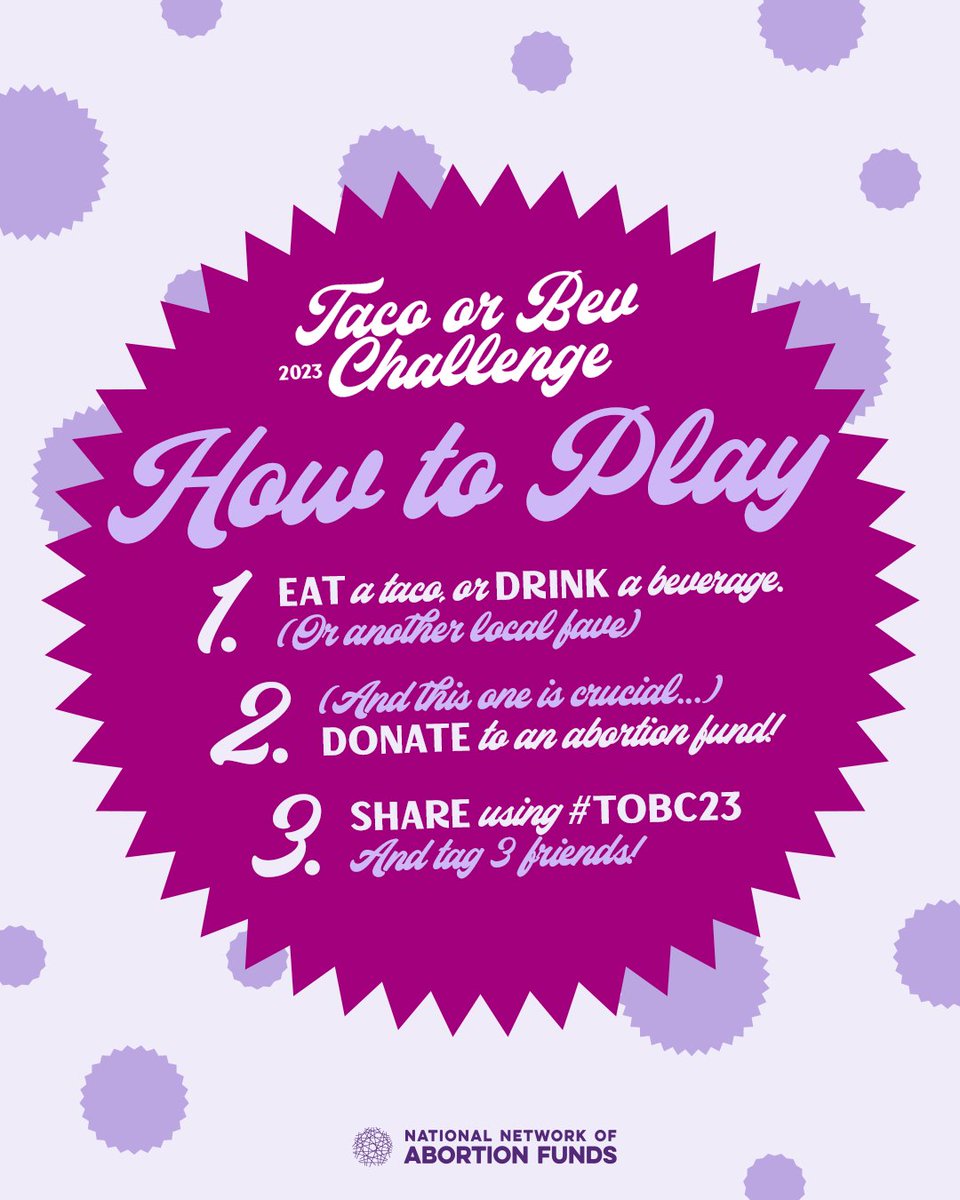 ifwhenhowPL's tweet image. Join us at Viva Los Tacos in Oakland tonight at 5 p.m. for @AbortionFunds' annual Taco or Bev Challenge. Enjoy some tacos and drinks with friends, then donate to an abortion fund! Find a list of local abortion funds to donate to in our bio. 🌮🍻