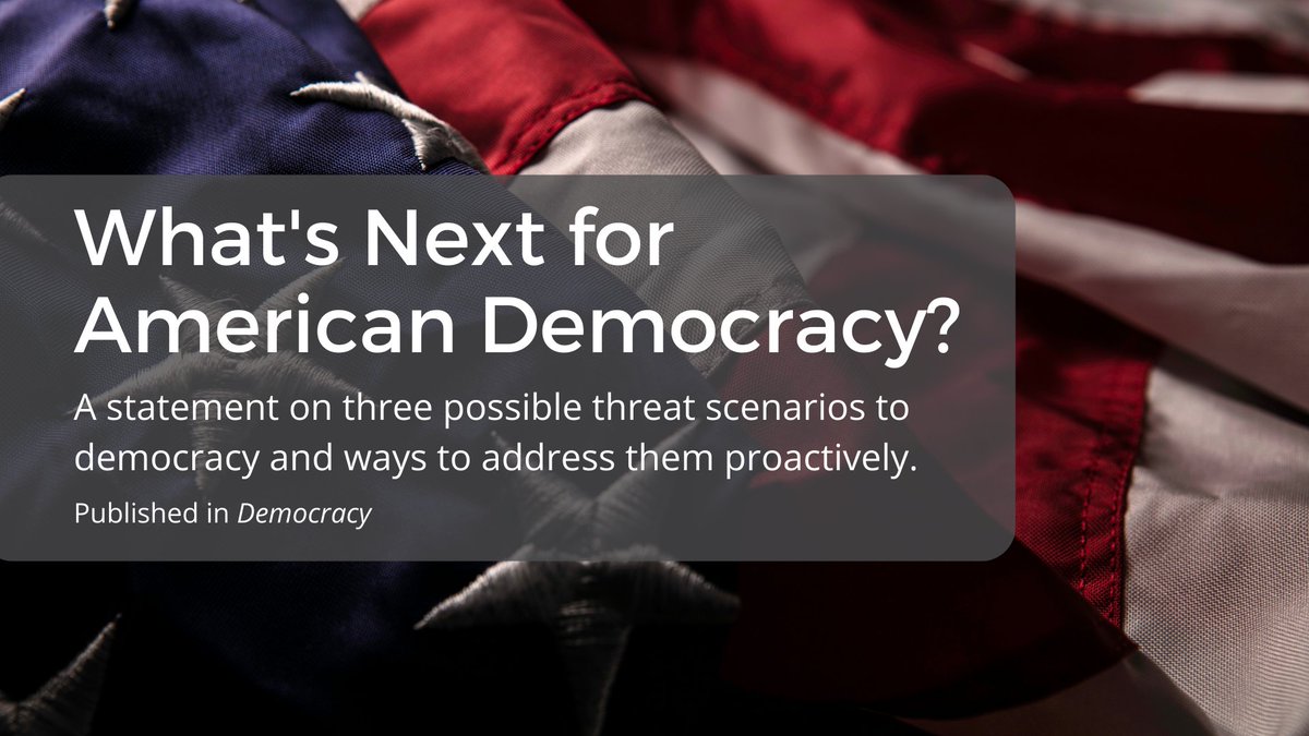 Scholars Strategy Network (bsky: @scholars.org) (@ssnscholars) on Twitter photo Amid threats to elections and governance, a group of scholars convened by SSN Director Theda Skocpol penned a statement on the ongoing challenges to American democracy and proactive measures to address them.
Read more in <a href="/DemJournal/">Democracy Journal</a>: democracyjournal.org/magazine/whats… Amid threats to elections and governance, a group of scholars convened by SSN Director Theda Skocpol penned a statement on the ongoing challenges to American democracy and proactive measures to address them.
Read more in <a href="/DemJournal/">Democracy Journal</a>: democracyjournal.org/magazine/whats…