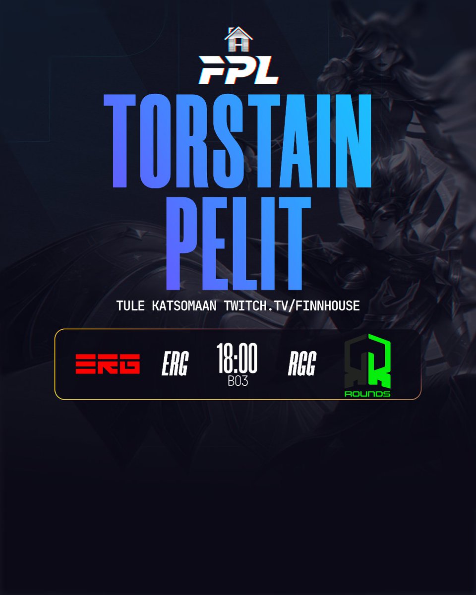 Tänä torstaina FPL vihdoin alkaa🔥!

Huomenna, liigan avajaistriimissä, pelaa vastakkain <a href="/erasion_gaming/">Erasion Gaming</a> ja <a href="/RoundsGG/">ROUNDS</a>!
 
Tule katsomaan ja kannustamaan suosikkijoukkueesi voittoon osoitteessa twitch.tv/finnhouse!

#Muistoja