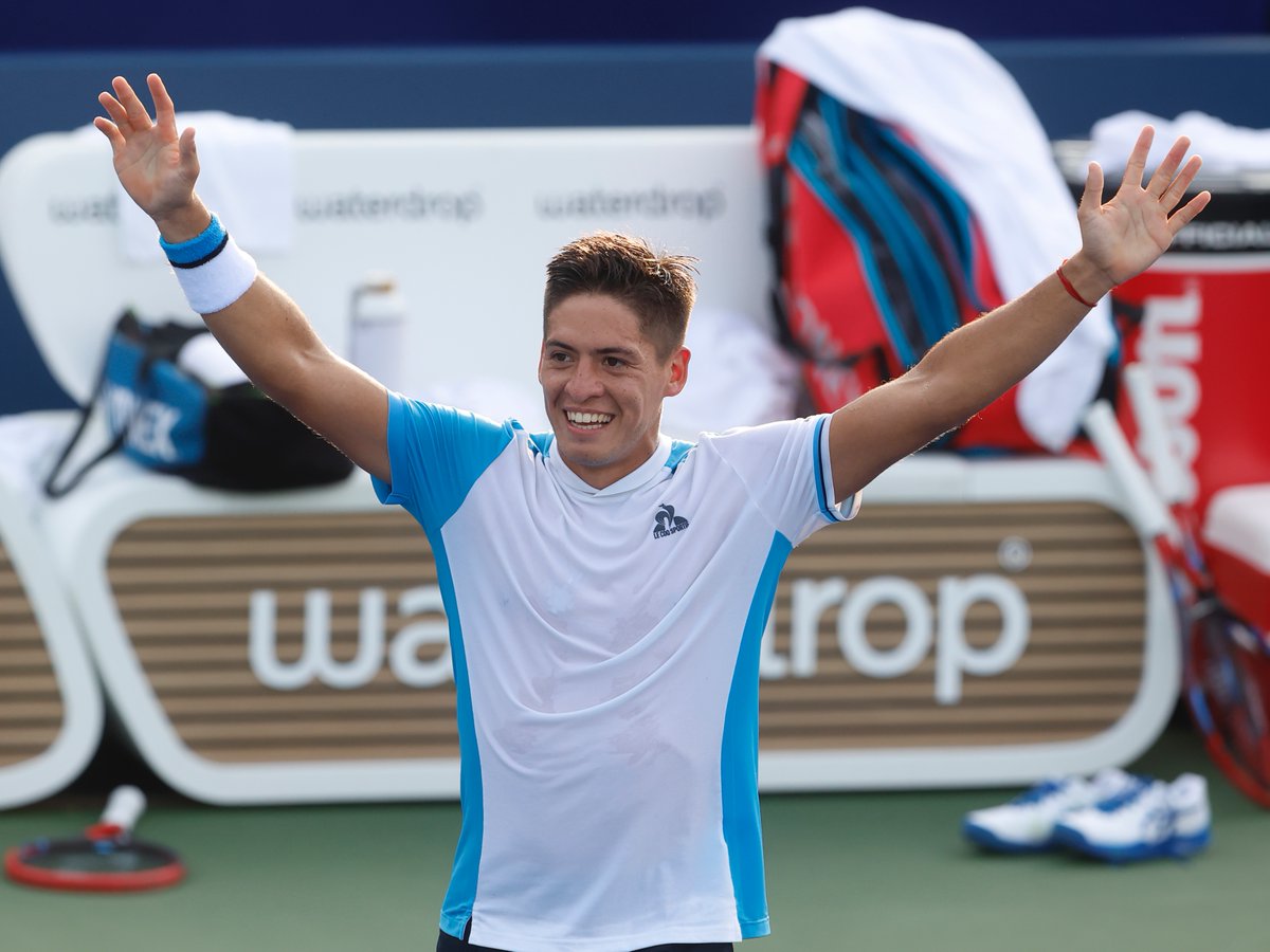 Our 2023 champion is on an 11-match win streak! 🙌 He just defeated Borna Coric for the second time in less than a week to book his spot into the 2R of the @usopen. @sebaabaez7 is now sitting inside the top 30 in the ATP Tour live rankings. #wsopen | #dtws | #winstonwinners