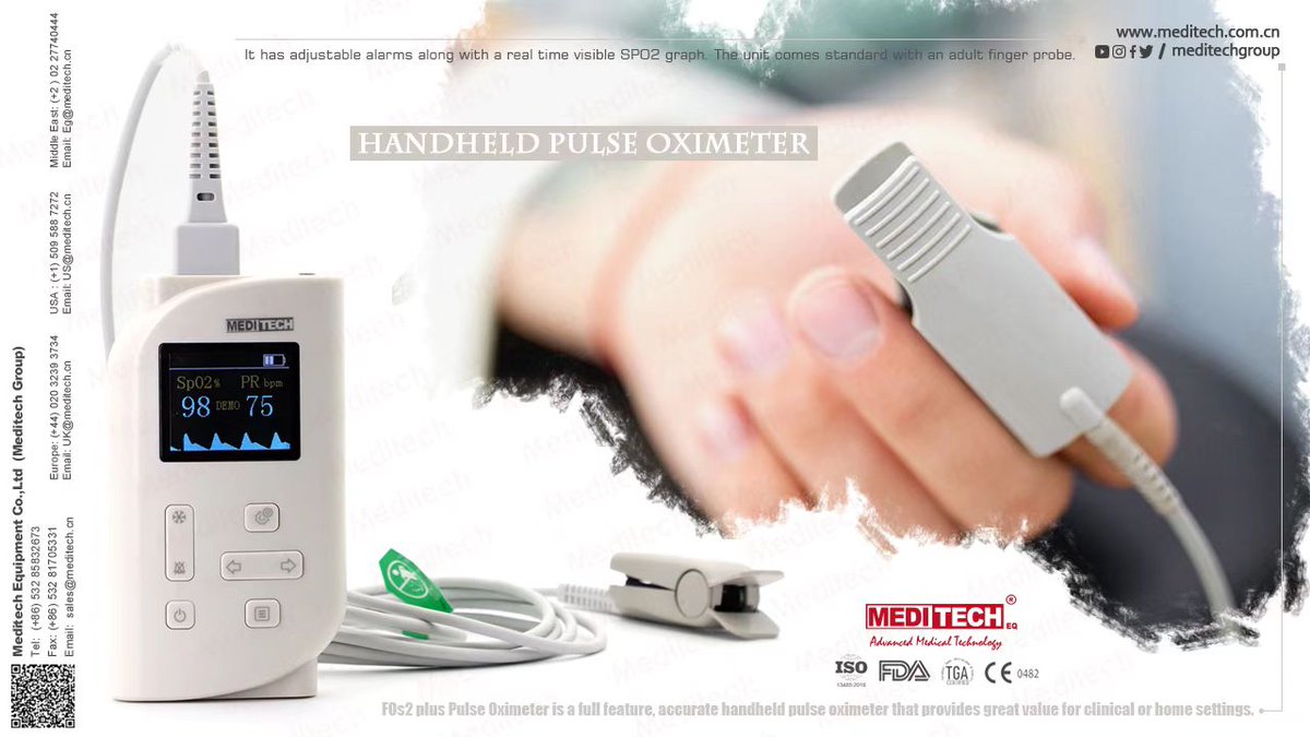JenniferMedite1's tweet image. - TEMP (option)
-Spo2 + PR measurements
i`m waiting for all your inquiry.
Email: mdo@meditech.cn
What&apos;s app : +86 188 6395 7305
#pulserate #oximeter #Parameters #medicaldevices #medicalequipmentsupplier #medicaldevices #hospitalequipment
#medicalmonitoring