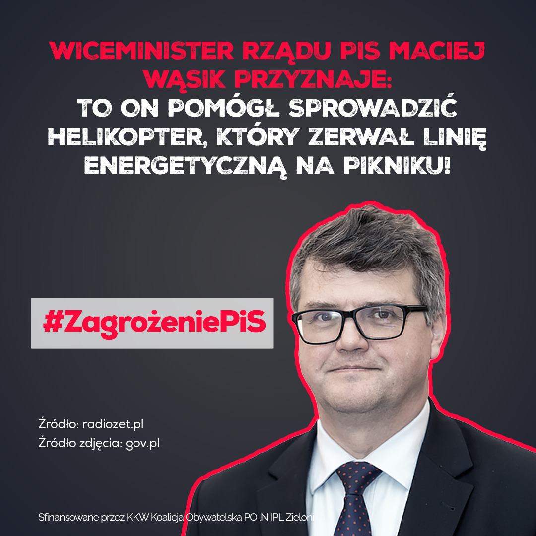 🚁 Jak blisko było do katastrofy na pikniku z udziałem wiceministra rządu PiS Michała Wąsika? Zniszczyli linię energetyczną, a mogło być znacznie gorzej #ZagrożeniePiS