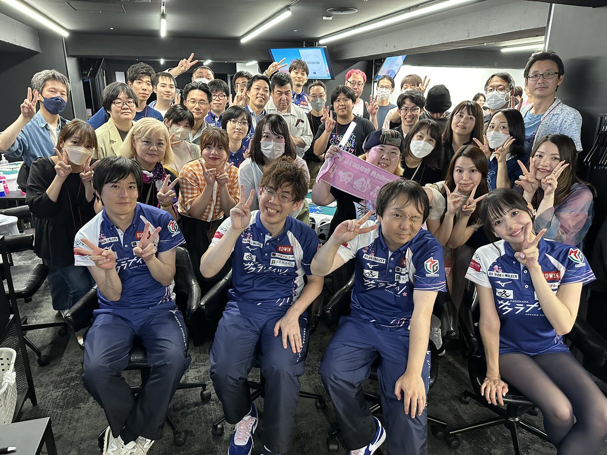 kadokawa_sk's tweet photo. #サクラナイツサマーフェス、お疲れ様でした🌸

役満が3回も出る大激戦を制したのは岡田紗佳チーム！　おめでとうございます🎉 https://t.co/HNSam6b9Ss