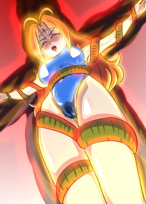 愛天使伝説ウェディングピーチから、悪魔の樹に磔エナドレ変身解除されたエンジェルリリィ描きました 