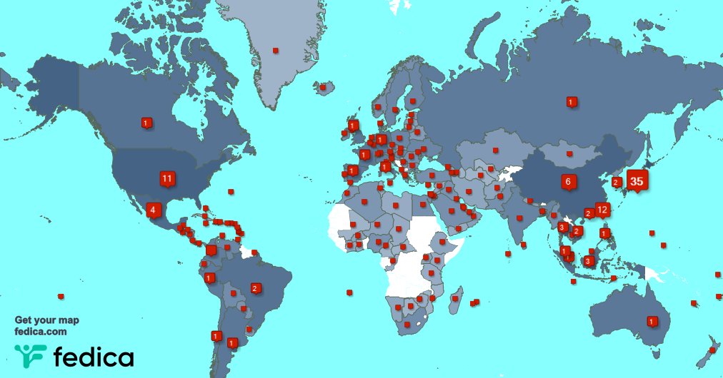 「I have 124 new followers from Hong Kong 」|白サバのイラスト