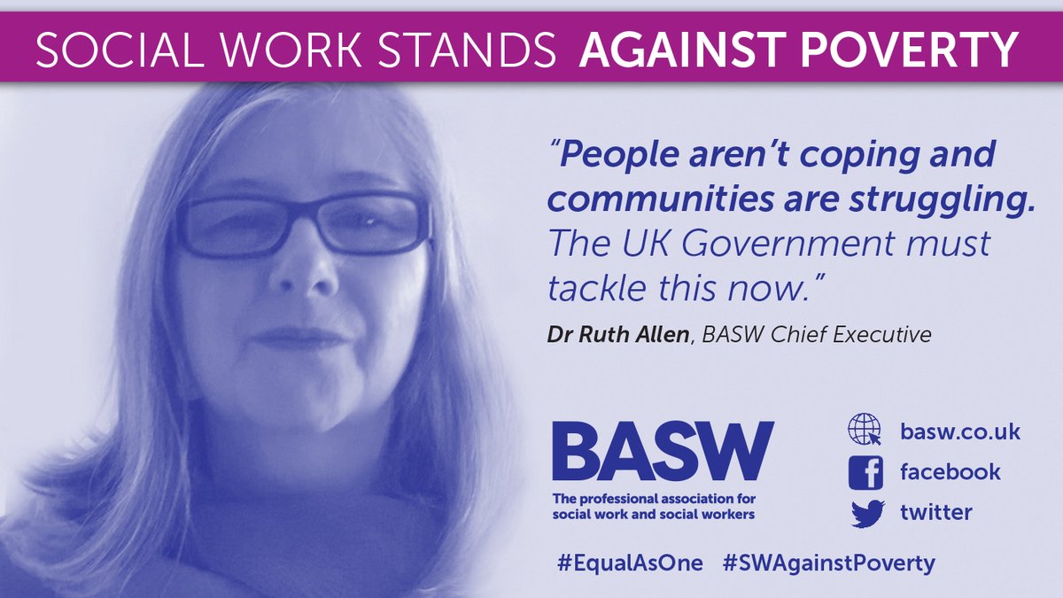 BASW_UK's tweet photo. As MPs return to parliament next week, we’ll continue to demand from them &amp; government a greater focus on supporting those worst hit by the cost-of-living crisis.

Our campaign sets out essential policy asks to tackle poverty and inequality across the UK. ⬇️ #SWAgainstPoverty https://t.co/VRmTQcp3S0