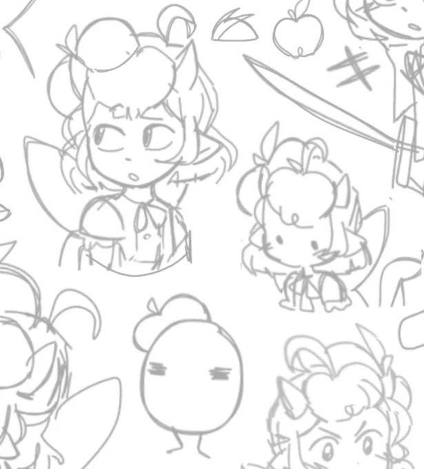 Pomme doodle page in the works! 
I've been wanting to do this for a while aaaa!! 