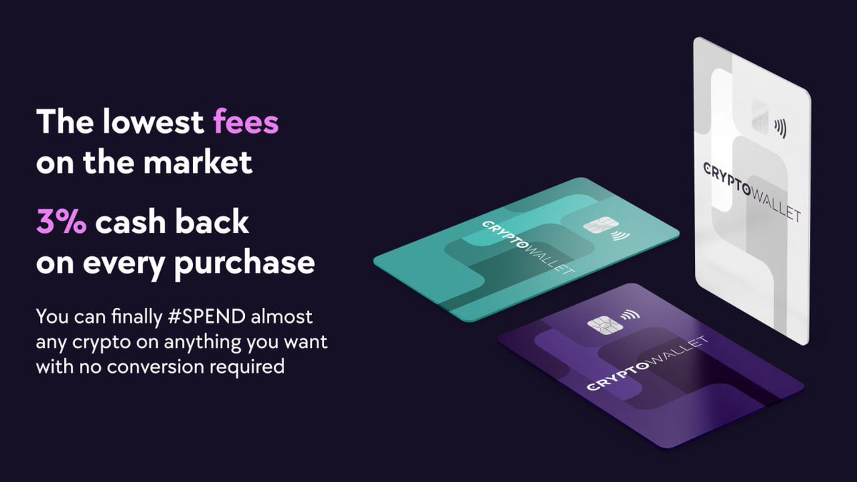 CryptoWalletcom's tweet photo. #Crypto is for Spending

Join the whitelist for our upcoming crypto card 🏄‍♀️ 🏄‍♂️ https://t.co/oOohTozwMo https://t.co/YGpHn0p2fS